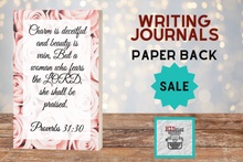 Load image into Gallery viewer, A Woman Who Fears The Lord Lined Writing Journal - Rose
