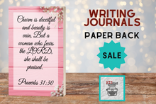 Load image into Gallery viewer, A Woman Who Fears The Lord Lined Writing Journal - Pink
