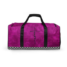 Load image into Gallery viewer, Faith2Faith - Pink and Black - Duffle bag - Design by Ebony Lynn
