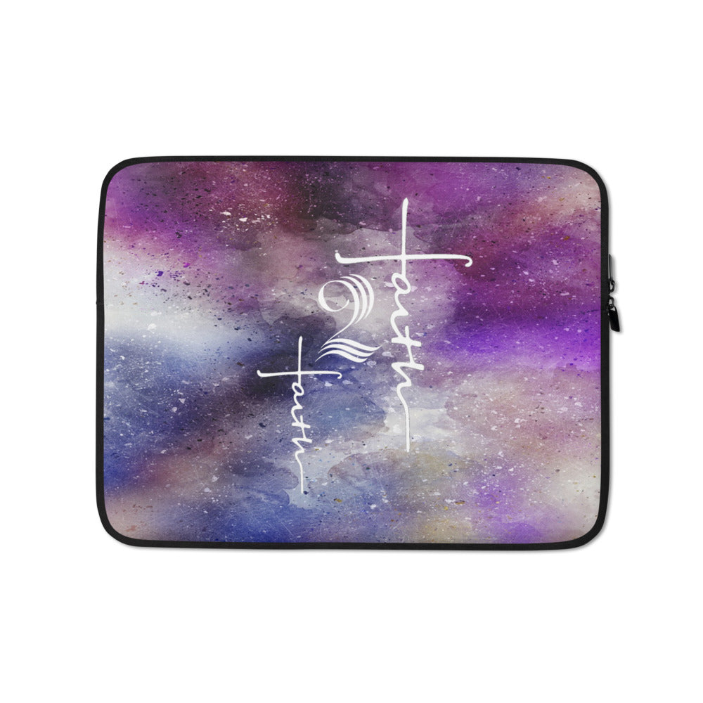 Faith2Faith - Galaxy Blue Purple - Laptop Sleeve - Design By Ebony Lynn