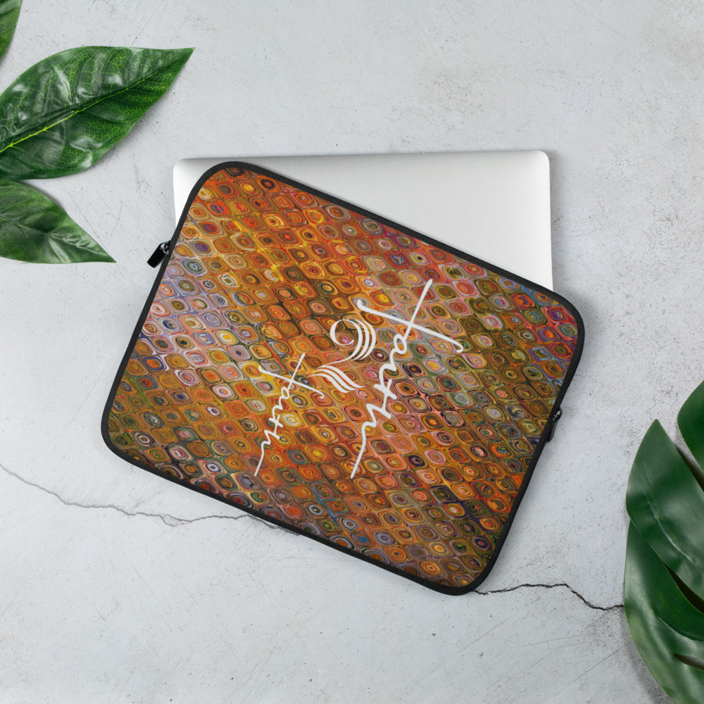 Faith2Faith - Brown Red Tan Multi - Laptop Sleeve - Design by Ebony Lynn