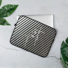 Load image into Gallery viewer, Faith2Faith - Gray and Black - Laptop Sleeve - Design By Ebony Lynn
